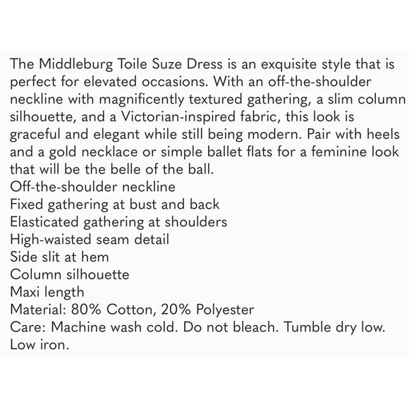 TUCKERNUCK middleburg toile suze dress NWT Size XS - Picture 5 of 7